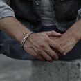 thumbnail image 4 of Pulsera trenzada de aleación Retro de moda para hombre, brazaletes de apertura masculinos hechos a mano Tmvgtek Para estrenar, 4 of 8