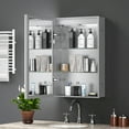 thumbnail image 7 of Noble House 20" x 30" Bathroom Medicine Cabinet with Mirror, Adjustable Lighting, LED Light, Anti-Fog Design, Silver, 7 of 7