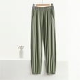 thumbnail image 2 of Women's Linen Pants Pajama Pants For Women In Summer Can Be Worn Loose Large Size Pocket Pants Loose Wide Leg Pants For Women'S Home Pants, Women's Casual Pants XXXXL, 2 of 3