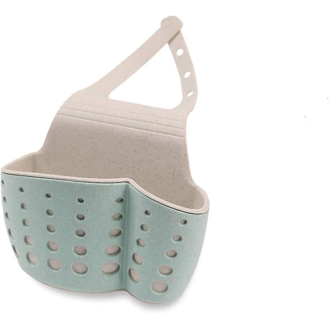 ZHAOCHENG Portaesponjas para fregadero de cocina, organizador colgante para grifo, esponja, cepillo, jabón y toalla, color verde