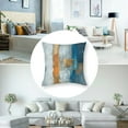 thumbnail image 5 of Acheng Gold and Blue Abstract Art Short Plush Pillowcase Set of 2 White, 5 of 7