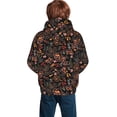 thumbnail image 2 of KLL Unisex Kids Boys Girls Hooded Pocket Pullover Hoodies-Floral, 2 of 6
