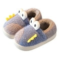 thumbnail image 4 of Generic Christmas Slippers Children Kids Dinosaur Slippers Girls Boys Slippers Memory Foam Comfy House Slippers Bedroom Home Slippers Winter Warm Indoor Clearance Shoes(5-5.5 Years,Blue), 4 of 4
