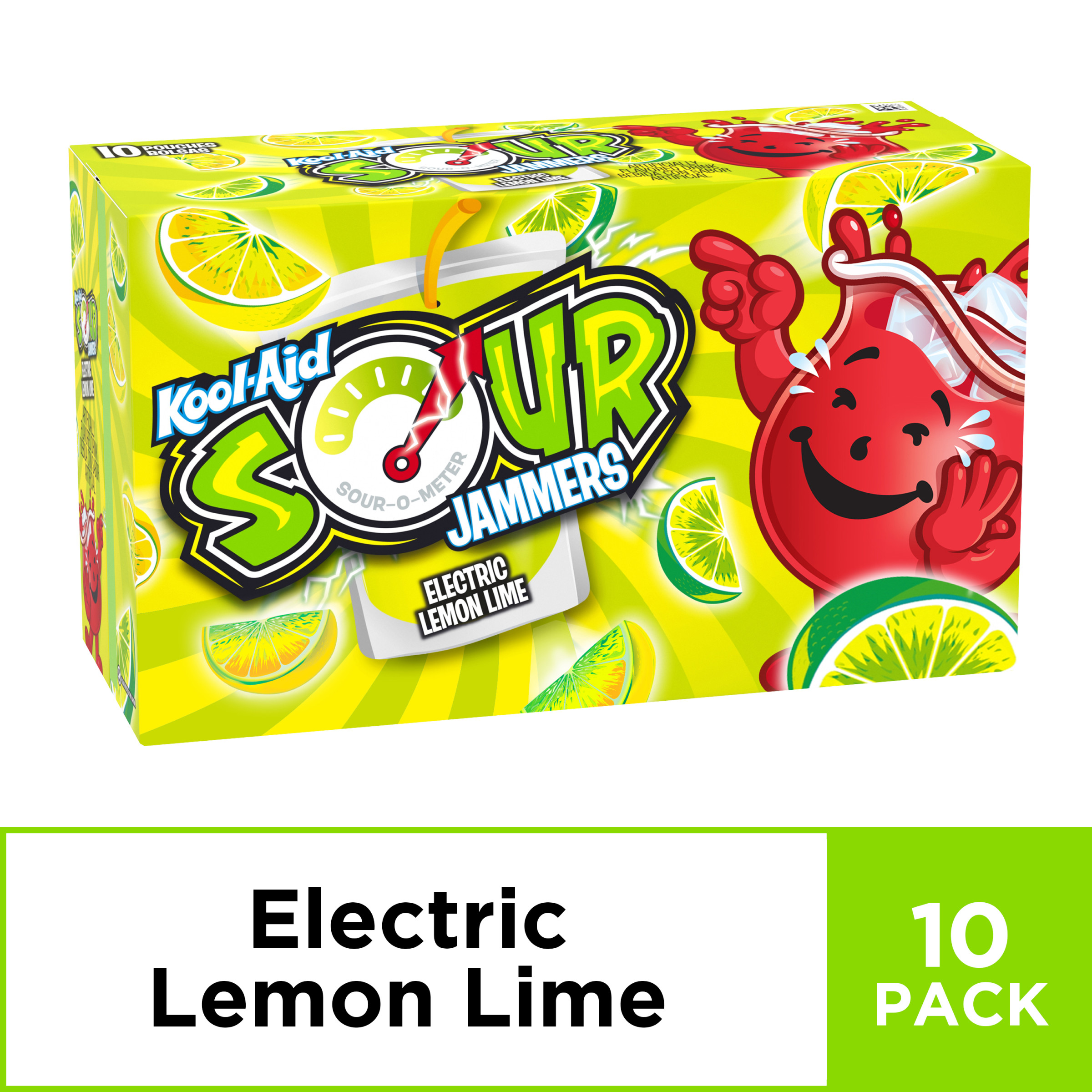 Koolaid Jammers Sour Lemon Lime, 10 ct Box