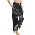 thumbnail image 6 of Salouo Majestic Forest Stag Print Women's Pajama Pants Casual Loose Sweatpants PJs Flowy Pants Drawstring Palazzo for Women Wide Leg Pants Lounge Pajama -Large, 6 of 8