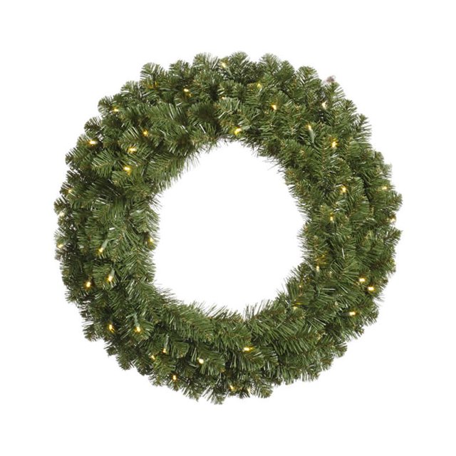 Vickerman Pre-Lit Grand Teton Artificial Christmas Wreath - 36-Inch, Clear Lights