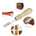 thumbnail image 5 of 3pcs Leather Edge Beveler 10mm Skiving Tool with Whetstone Polishing Compound, 5 of 6