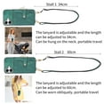 thumbnail image 4 of Allytechgroup for iPhone 17 Wallet Case with Crossbody Strap, Vintage PU Leather Large Zipper Pocket Cards Slots Stand Shockproof Wallet Case Cover for iPhone 17, Green, 4 of 7