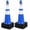 blue, variant on BESEA 6 Pack 28 Inch Traffic Cones with Reflective Collars, Heavy Duty Safety Cones with Stable Black Base, Road Parking Cones for Traffic Control, Parking, Construction & Driving Practice(Yellow)