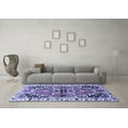 thumbnail image 3 of Ahgly Company Machine Washable Indoor Rectangle Persian Blue Traditional Area Rugs, 7' x 9', 3 of 4