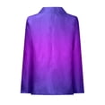 thumbnail image 5 of SMihono Ladies Hoodless Casual Outwear Work Office Jackets Women Fashion Lightweight Long Sleeve Open Front Cardigan Slim Overcoat Long Blazers Purple 12, 5 of 5