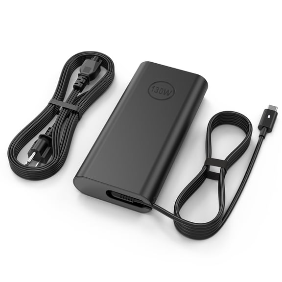 130W USB C Type C Adapter Laptop Charger for Dell XPS 15 2in1 9575 Precision 5530 2in1 5550 5750 3560 3550 3551 Latitude 7410 7310 7210 9410 9510 9575 5420 5520 5510 Power Cord