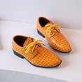 thumbnail image 5 of Povozer Formal Dress for Boy Casual School Formal Lace up Dress Shoes for Boy(Yellow,10.5 Little Child), 5 of 6