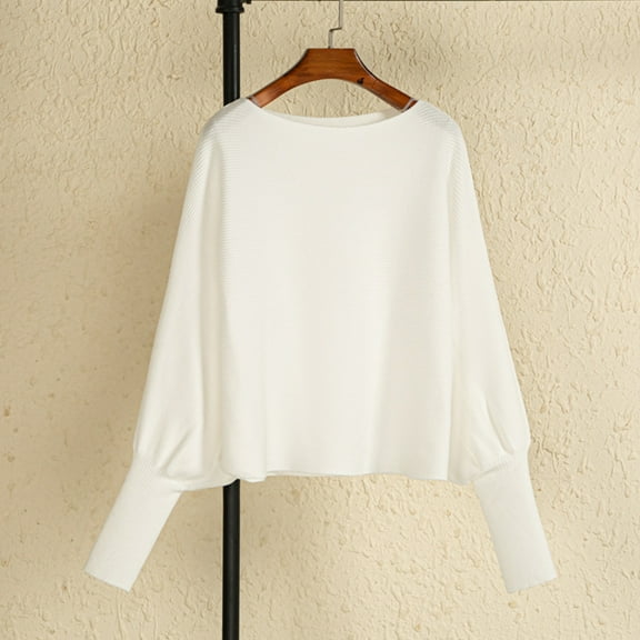 Fartey Cropped Sweaters for Women Fall Long Sleeve Color Block Ribbed Knit Pullover Sweater Trendy Solid Color Crew Neck Sweaters