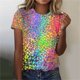 thumbnail image 1 of Fiudx Camisas de Mujer Tops con Estampado de Moda para Mujer, Blusa de Manga Corta, Camisetas Divertidas con Cuello Redondo, 1 of 4