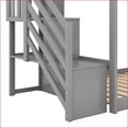 thumbnail image 6 of Twin Over Twin Bunk Bed with Convertible Slide & Stairway - Solid Wood & MDF, Space-Saving Gray Finish for Second Bedroom, 6 of 13