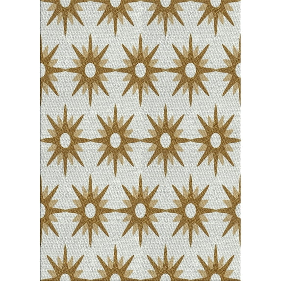 Ahgly Company Indoor Rectangle Patterned Dark Gold Brown Area Rugs, 5' x 8'