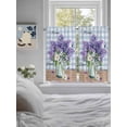 thumbnail image 3 of Purple Lavender Bathroom Window Curtain, Spring Daisy Butterfly Plants Watercolor Blue Light Filtering Coffee Kitchen Curtains, Bedroom Living Room Curtains 2 Panel 84"x45", 3 of 6