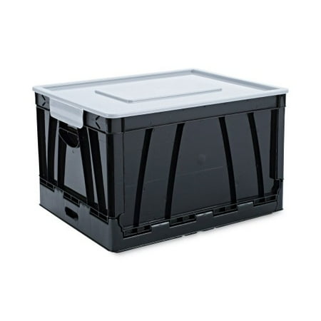 

Universal Collapsible Crate Letter/Legal Files 17.25 x 14.25 x 10.5 Black/Gray 2/Pack (40010)