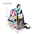 thumbnail image 3 of FORMRS School Backpack with Front Zippered Pocket 12" Student Travel Daypack, Yellow Retro Shapes, 3 of 6