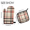 thumbnail image 2 of Yayeee Oven Mitts and Pot Holder Set of 4 Heat Resistant Kitchen Gloves Baking Hot Pad, Black Tartan, 2 of 5