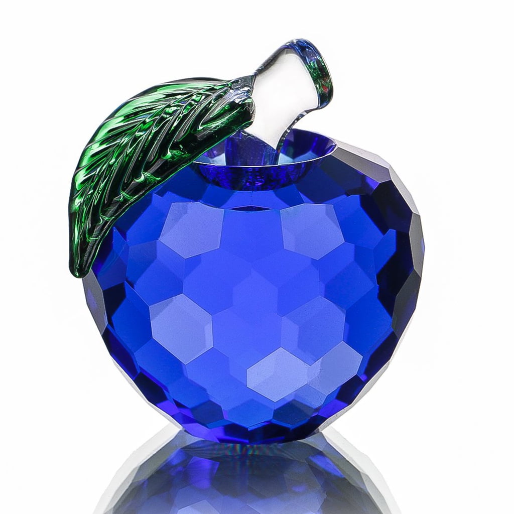 Desktop Gift Optically Clear Crystal Apple Paperweight with Gift Box 