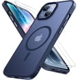 thumbnail image 1 of Funda para teléfono Miracase Magnetic Series para iPhone 14, color azul oscuro, 1 of 7