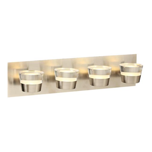 Sitra Quatre Applique Murale Légère & 44; Nickel Satiné