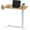 Maple, variant on Medical Adjustable Overbed Bedside Table with Hidden Casters, Pneumatic Mobile Laptop Computer Standing Desk Cart with Tray, Hospital and Home Use