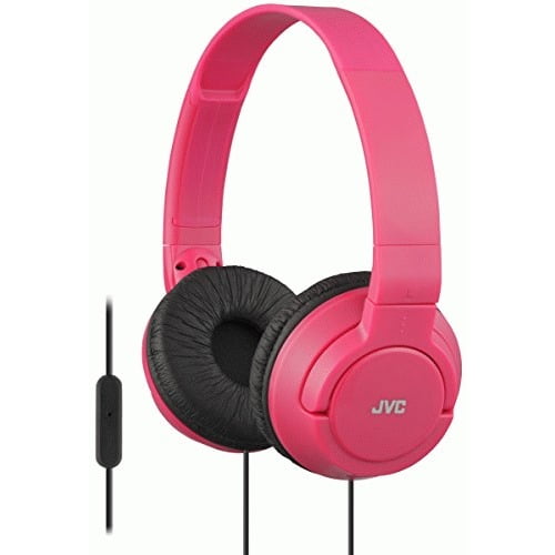 JVC Foldable OverEar Headphones, Pink, HASR185