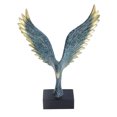 thumbnail image 4 of Nordic Wing Statue Resin Sculpture Statue Ornaments Modern Living Room Decoration Desktop Abstract Crafts Champagne Blue, 4 of 8