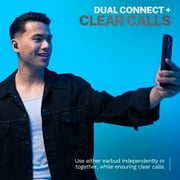 JLab Go Pop+ True Wireless Earbuds, Black, Bluetooth, IPX4, Be Aware Mode, Customize Sound, Controls