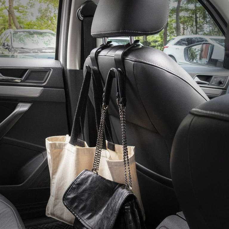 TSV Car Back Seat Headrest Hooks, Universal Car Seat Headrest Hanger Holder  for Bag Purse Cloth Grocery, Car Back Seat Hanger Storage Organizer for  Most Vehicles, 2 Pieces 