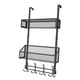 thumbnail image 3 of Organizador de almacenamiento para la parte trasera de la puerta, organizador colgante para puerta y 4 ganchos para despensa. Nivel doble negro, 3 of 9