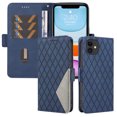thumbnail image 2 of Compatible with iPhone 11 Wallet Flip Case, Classic PU Leather Shockproof Protective for Men Women Card Slots Kickstand Magnetic Closure Phone Case Cover for iPhone 11, Blue, 2 of 11