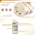thumbnail image 5 of Yayeee Flameless Candles with Remote Flickering Battery Operated Multi Color Changing, Watercolor Autumn Leaves, 5 of 7