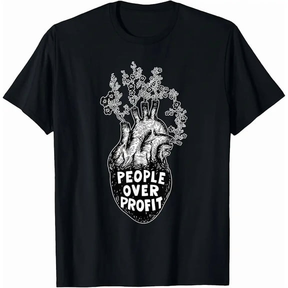 People Over Profit Democratic Socialism Pro Socialist Symbol T-Shirt
