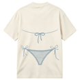 thumbnail image 5 of Womens T Shirt Wedding Bridesmaid Funny Round Neck Printed Womens formal Shirts,Beige,L, 5 of 6