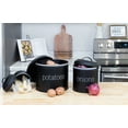 thumbnail image 4 of AuldHome Potatoes, Onions and Garlic Canister Set (Black); Contemporary Vegetable Storage Containers, 4 of 10
