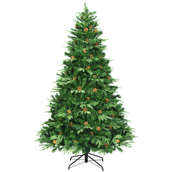 YYAo Christmas Tree, Lightweight Christmas Tree,7.5 ft Artificial Christmas Tree with LED Lights and Pine Cones