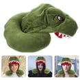 thumbnail image 4 of Almohada de cuello con capucha de dinosaurio, peluche de dibujos animados, almohada de viaje, muñeco de peluche para niños y adultos., 4 of 6