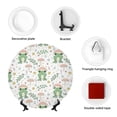 thumbnail image 4 of Kdxio Frog and Mushrooms Bone China Decorative Plate Ceramic Decorative Plate for Home Office Wall Stand Decorative Plates for Home Bedroom-7in, 4 of 6