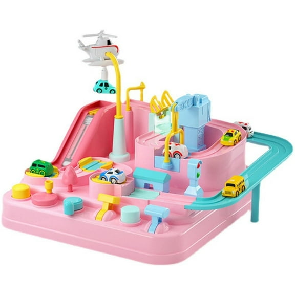 BallsFHK Car Toys, City Rescue Toy Set Intelligence Educational Toys Parent-Child Interactive Racing Kids Toy With 4 Cars Car