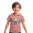 thumbnail image 4 of CONZONE Carnival Toddler Boys Tshirts Cartoon Clown Striped Short Sleeve Tee Shirt for Boys Crew Neck Lightweight Loose Fit Kids Spring Summer Tops, 4 of 4