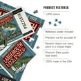 thumbnail image 2 of Lantern Press 1000 Piece Jigsaw Puzzle, Large Mouth Bass Tackle, Vintage Sign, 2 of 5