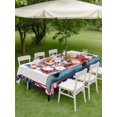 thumbnail image 4 of Outdoor Tablecloth with Umbrella Hole for Patio/Picnic/Party/Camping, Independence Day Waterproof Table Cloth Rectangle Table Cover Washable, American Flag Gnomes Balloons Country Truck (54"x 80"), 4 of 9