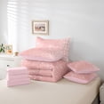 thumbnail image 6 of jejeloiu Chic Leopard Print 7-Piece Twin Bedding Sets,Jungle Animal Bedding Comforter Set,Pink Cheetah Pattern Sheet Sets For Girls Kids,Ultra Soft Home Decor Reversible, 6 of 8