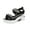 Black, variant on Womans Sandals Flat Heel Open Toe Casual Versatile Solid Color Women Footwear Comfortable Ankle Strap Walking Beach Shoes White 6.5