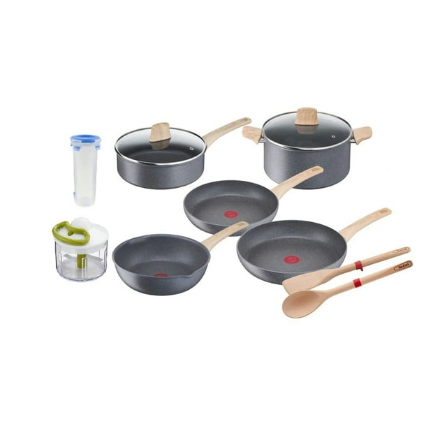 Batería T-Fal Natural Force + fresh box + procesador 11pzas induccion made in france T-fal BATERIA