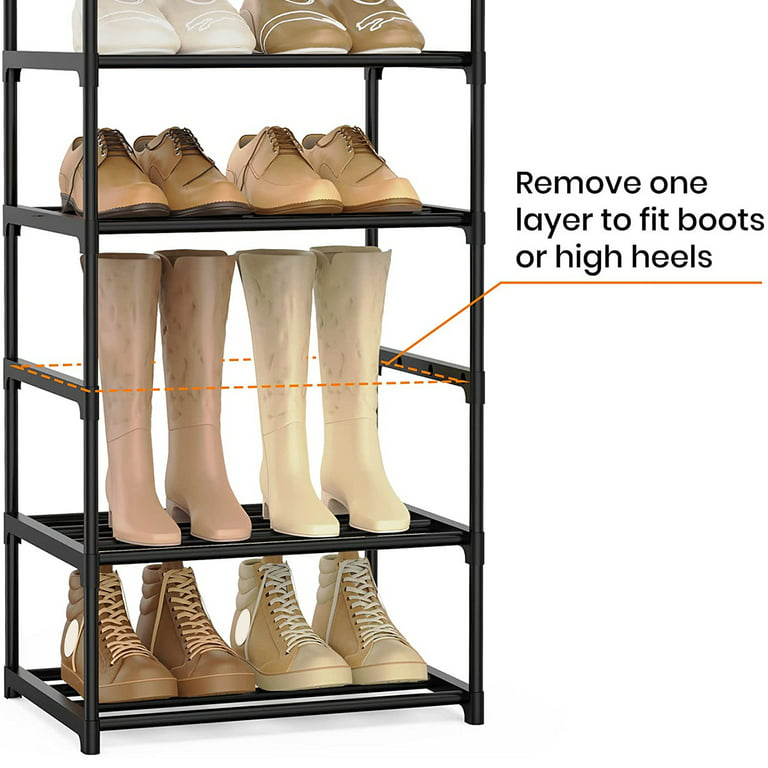 JERRY & MAGGIE 39 Shoes Wide Shelf, Simple Trending 3 Tier Stackable Shoe  Rack for Garage, Shoe Rack for Entrance Small Space for Dorm Shoe Racks